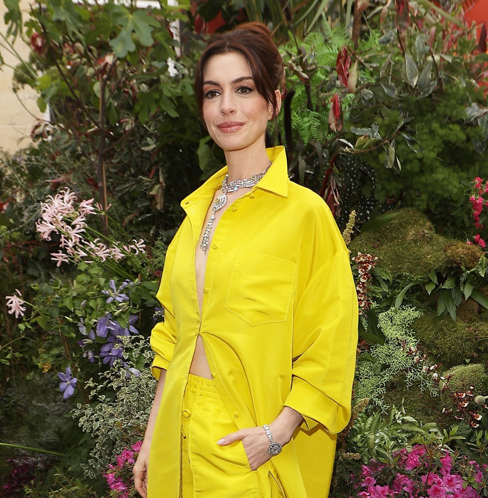  Hangsúlyos Bulgari ékszerek dobták fel Anne Hathaway szettjét