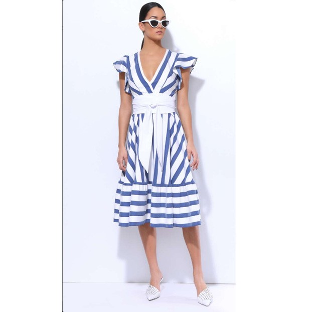 Csíkos ruha övvel AMNESIA 21990 Ft -20%