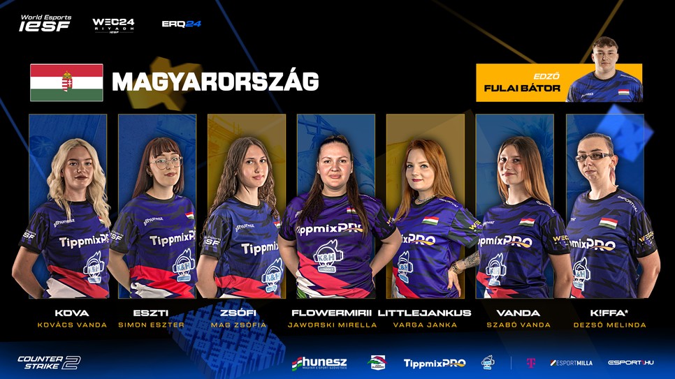 Íme a Magyar E-sport Szövetség Counter Strike 2 női válogatottja