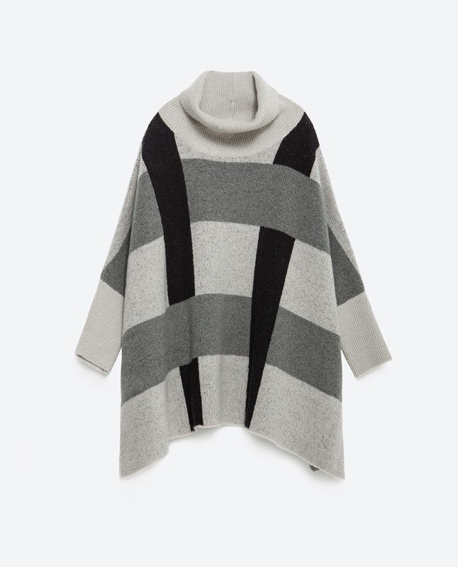 Maxi pulóver, amit egy bőrdzseki fölött akár kabát helyett is viselhetsz ZARA 14 995 Ft