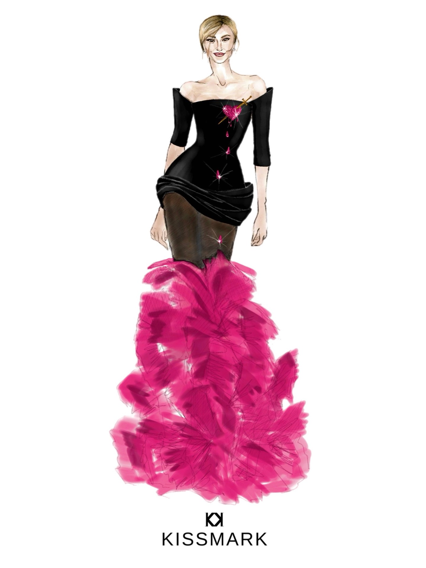 Kiss Márk terve Liptai Claudia A Nagy Duett című showműsorban viselt ruhájához