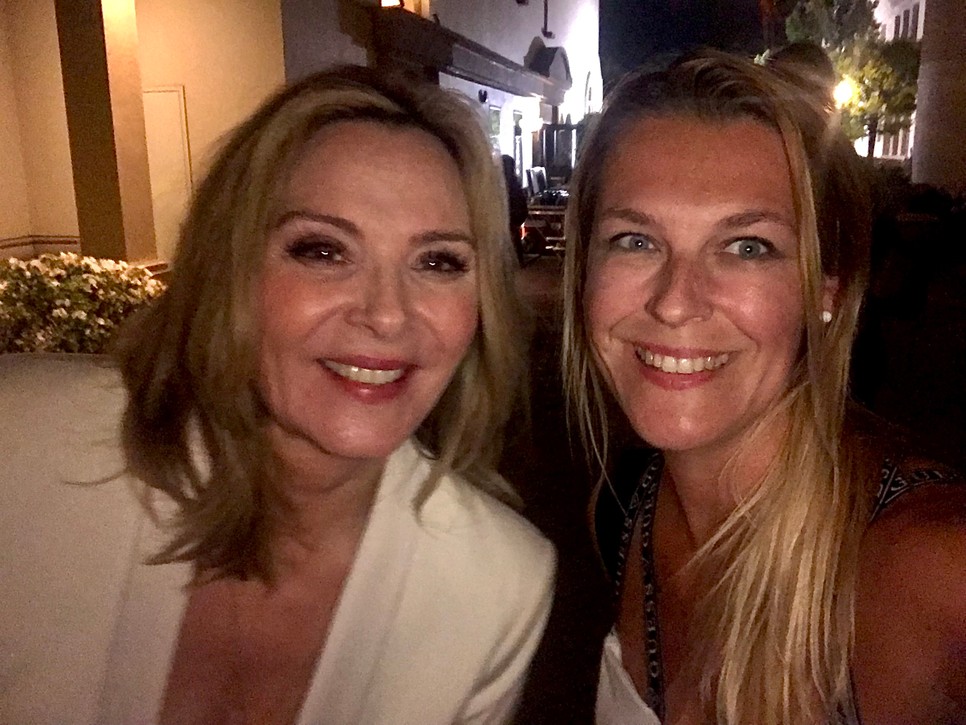 Kim Catrall és szerzőnk, Vida Virág 