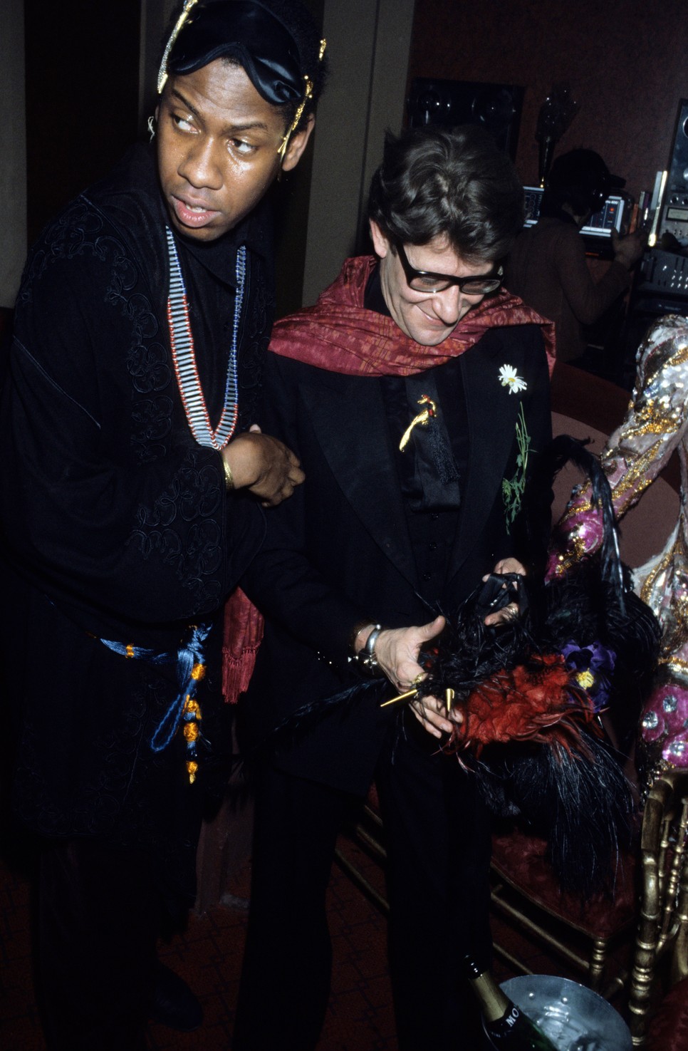 André Leon Talley és Yves Saint Laurent Párizsban 1978-ban