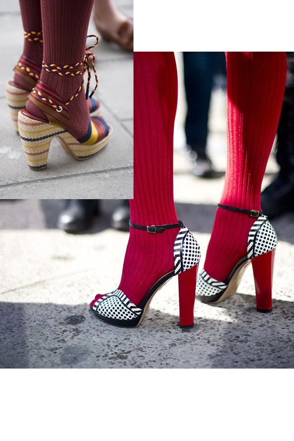 Régebben elképzelhetetlen volt a harisnya, illetve zokni (!) párosítása szandállal. Ma már a trenddiktátorok rég kipipálták ezt a stílust.