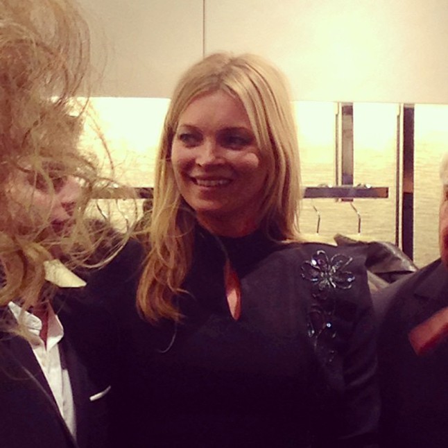 Kate Moss a londoni Longchamp bolt megnyitóján.