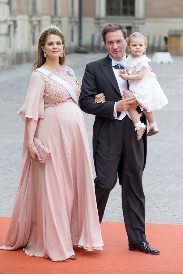 Madelein svéd hercegnő, Christopher O`Neill és Leonore hercegnő.