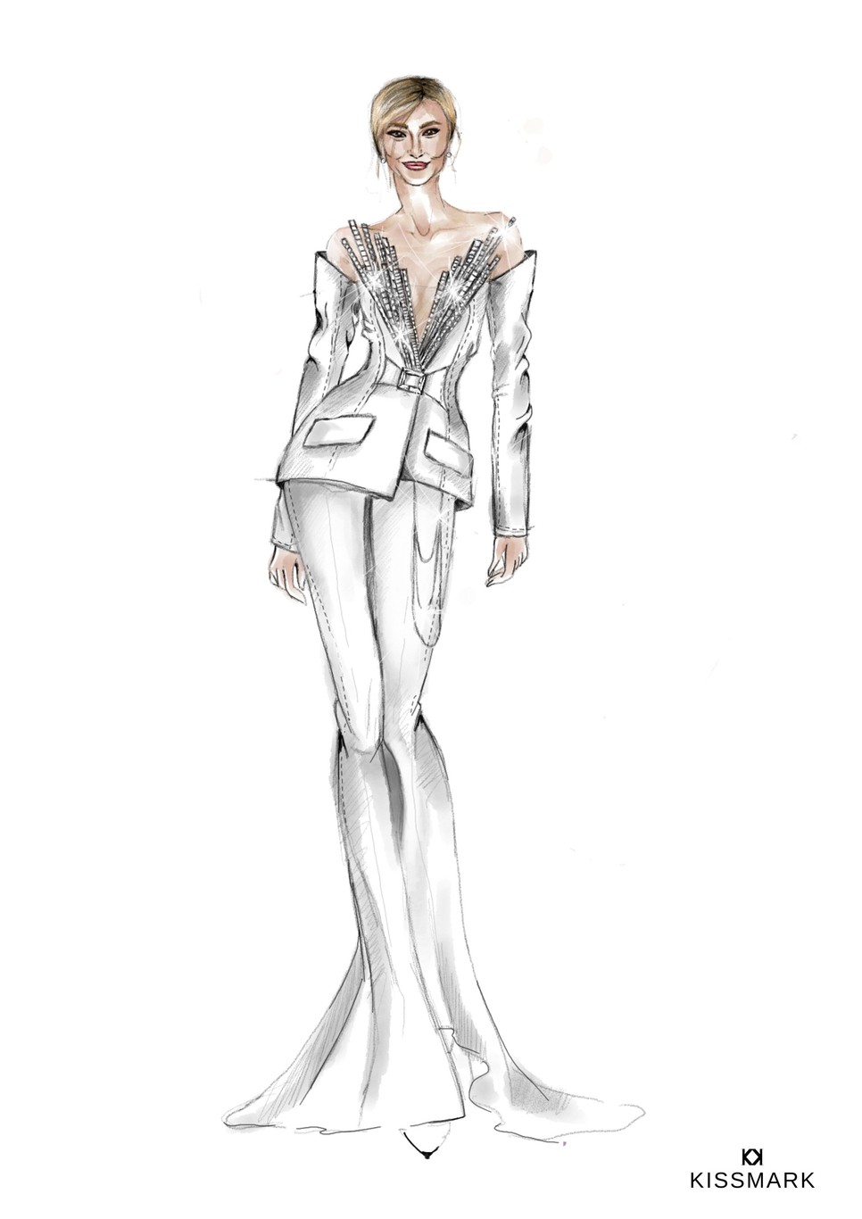 Liptai Claudia káprázatos ruhájának terve