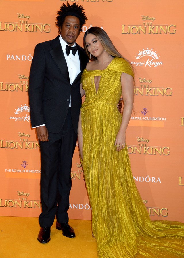Jay-Z és Beyoncé az Oroszlánkirály premierjén