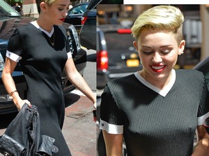 Miley Cyrus megint melltartó nélkül, megint villant