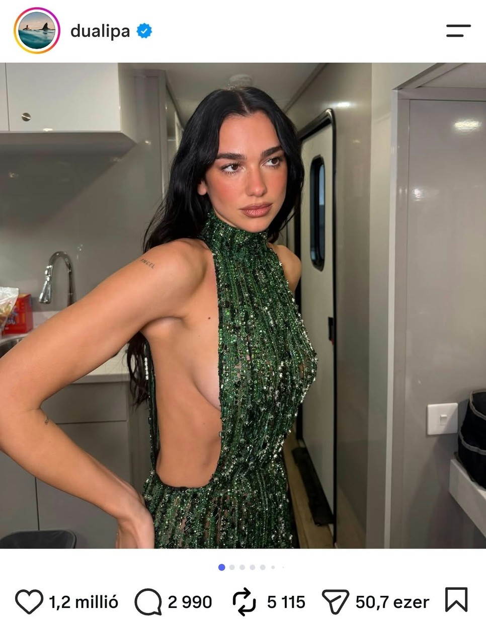 Mintha gyöngyökben fürdött volna meg Dua Lipa