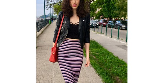 Vele egyidős Gucci táskával Kemény Zsófi