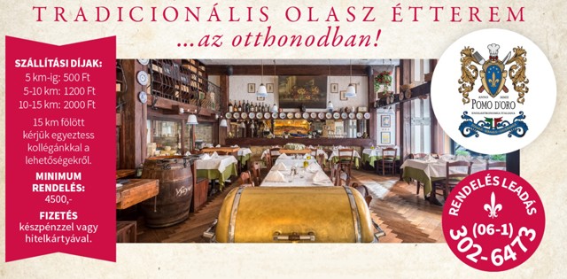 Budapest legjobb olasz étterme már házhoz is szállít