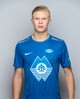 Egy évvel később a Molde FK csapatfotózásán: Erling Haaland 2017 februárjában hátrafésült hajjal, kissé megszeppent arccal állt a kamerák elé.