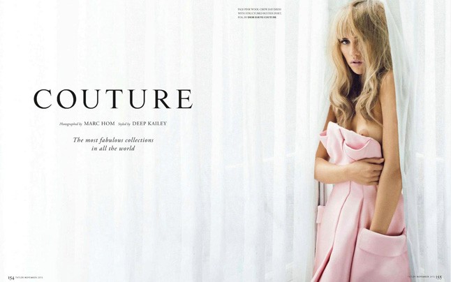 Suki a Tatler magazinban, a fotókat Marc Horn készítette.