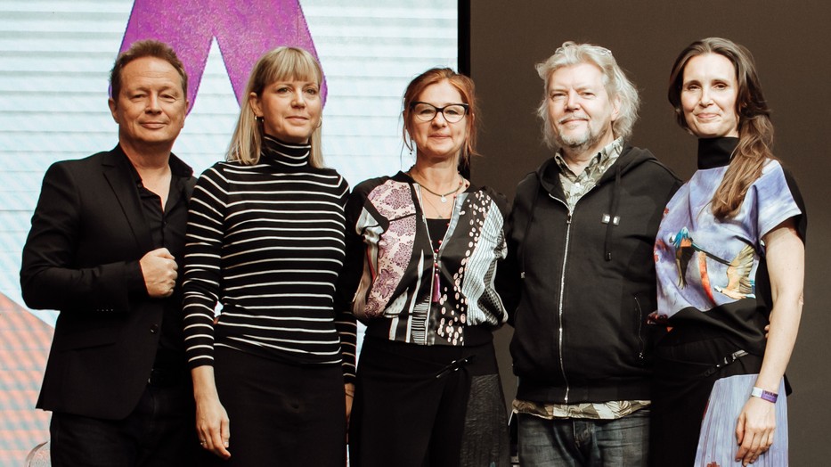 Mosshammer Kinga a WAMP egyik alapítója, Geszti Péter a WAMP egykori tulajdonosa, Stampf Kati az ARTISTA tervezője, Gerendai Károly a WAMP tulajdonosa és Mayr Eszter a WAMP ügyvezetője Fotó: Horváth Anikó