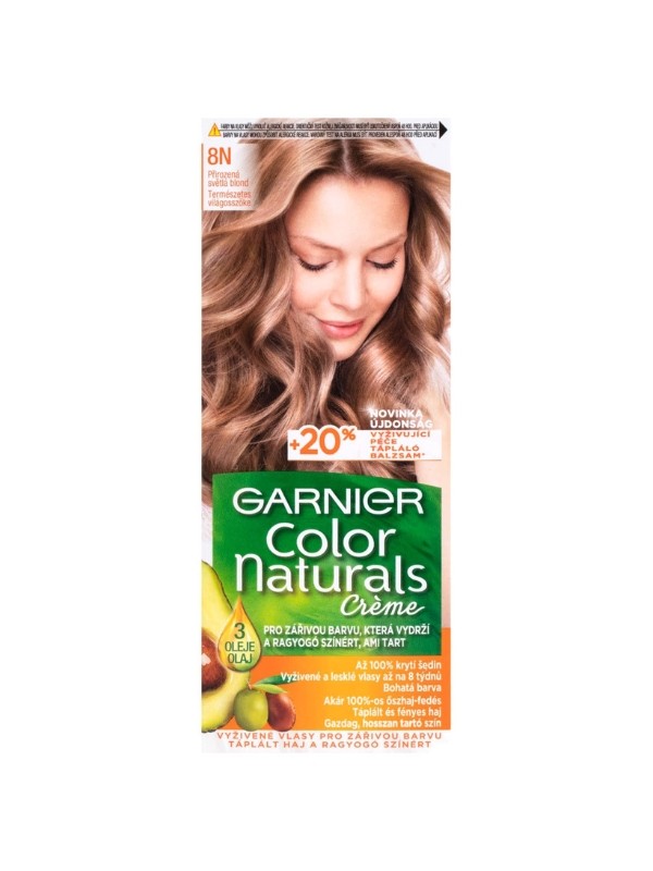 Color Naturals tartós hajfesték (8N Természetes világosszőke) GARNIER 1399 Ft/1 db GLAMOUR-kuponnal, 30% kedvezménnyel 979 Ft a Rossmann üzleteiben, online és a mobilapplikáción keresztül.