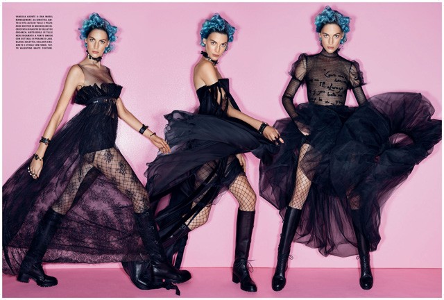 axente vanessa, vogue, olasz vogue, divatanyag, fotósorozat, attractive, patrick demarchelier