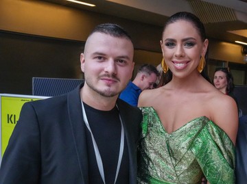 Demeter Richárd divattervező és Lissák Laura táncosnő