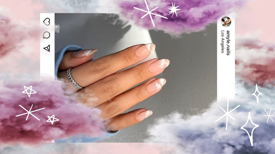 A felhő körmök egy könnyed, vidám látványt nyújtanak 