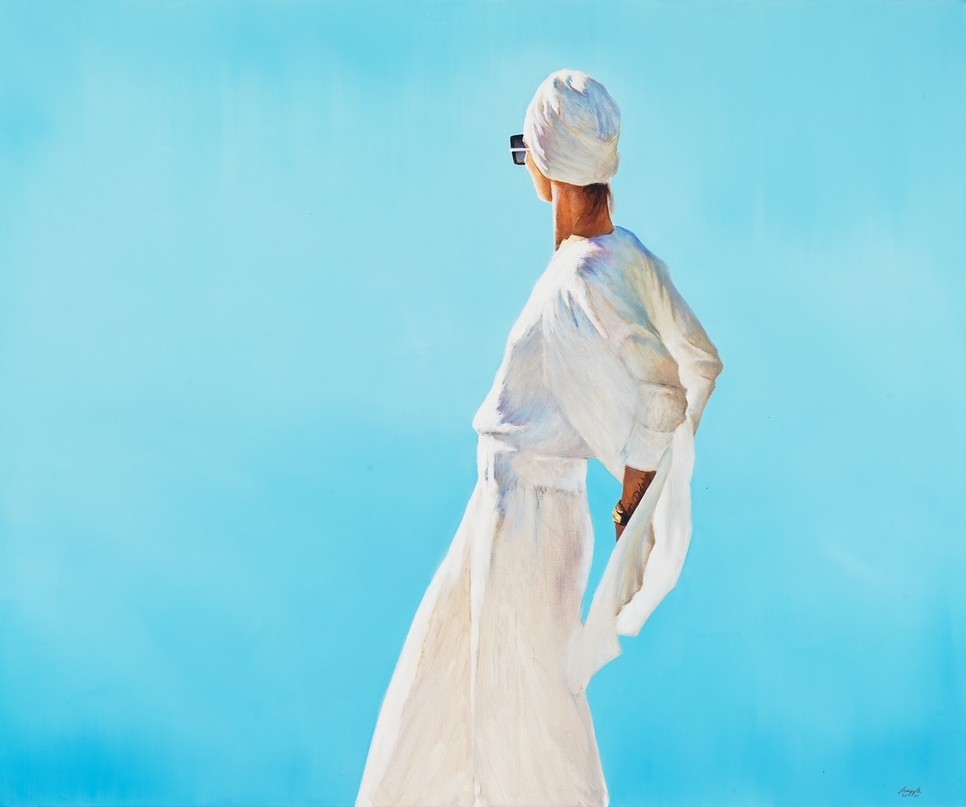 Nagy Boglárka FREEDOM BLUES (100x120 cm olaj, vászon 2019)