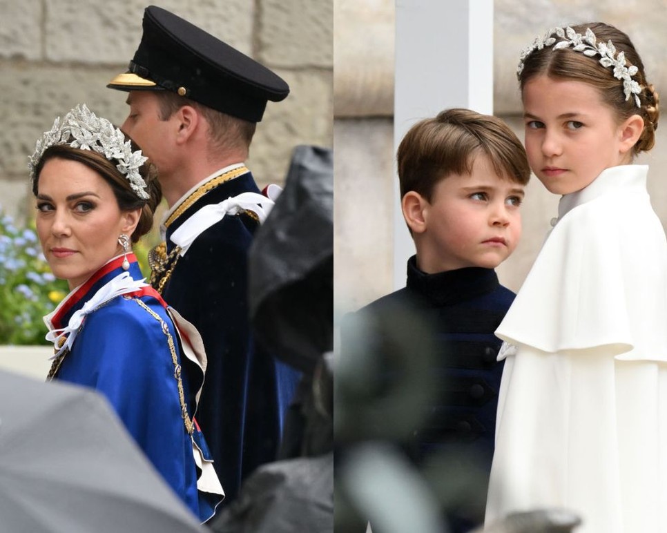 Katalin hercegné és Sarolta hercegnő hasonló fejdíszét Jess Collett és az Alexander McQuuen divatház készítette kollaborációban