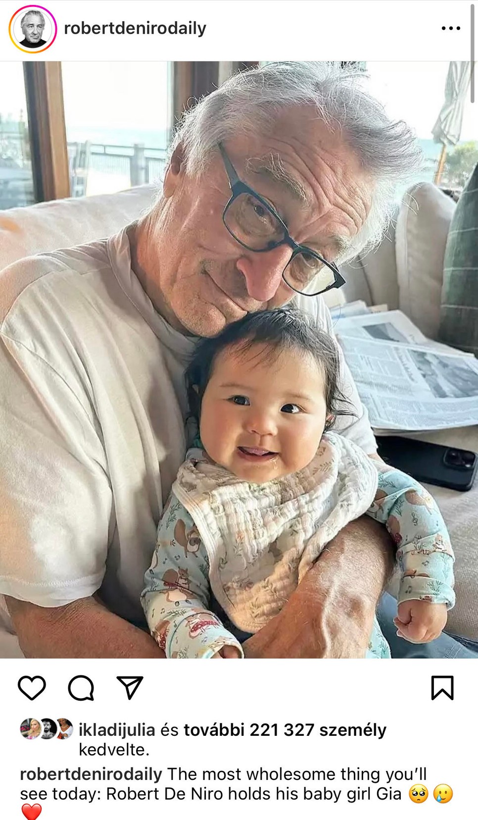 Robert De Niro és kislánya, Gia