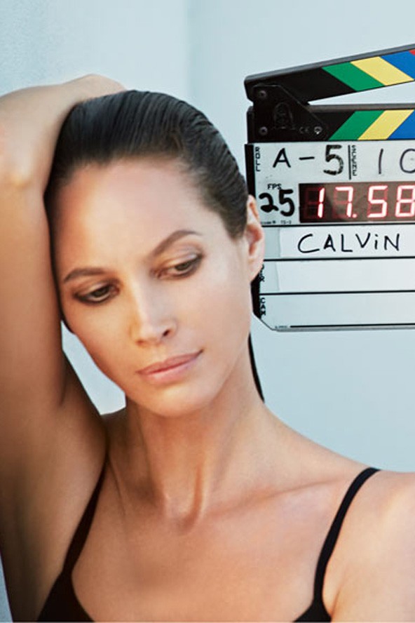 Christy Turlington már az új kampány fotózásán.