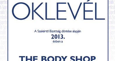 A The Body Shop 2013-ban elnyerte a Superbrands díjat!