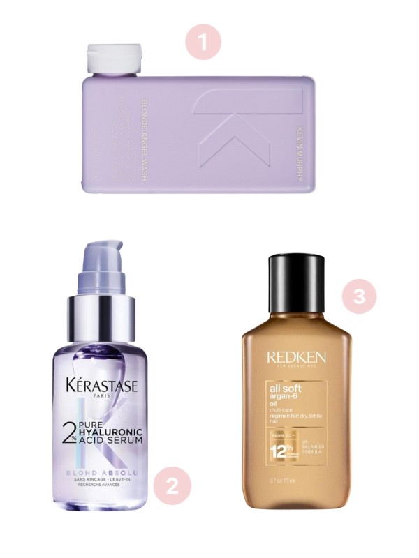 1. Blonde Angel Wash sampon szőke hajra KEVIN MURPHY 9134 Ft/250 ml (36,53 Ft/1 ml) 2. Blond Absolu 2% Pure Hyaluronic Acid hajszérum hialuronsavval KÉRASTASE - keresd a partnerszalonokban! 3. All Soft tápláló olaj száraz és töredezett hajra REDKEN 9620 Ft/111 ml (86,66 Ft/1 ml)