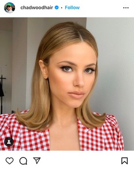 Charlotte hajvágás elegáns, kifelé szárított változatban