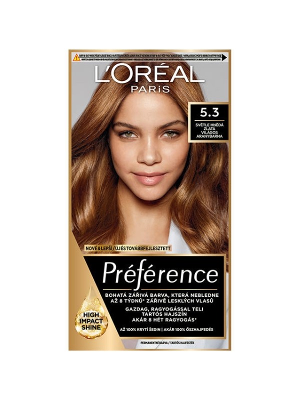 Préférence hajfesték (5.3 Virginia - Világos aranybarna) L'ORÉAL 3199 Ft/1 db GLAMOUR-kuponnal, 30% kedvezménnyel 2239,3 Ft a Rossmann üzleteiben, online és a mobilapplikáción keresztül.