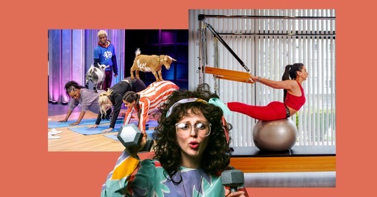 A világ legfurcsább fitnesztrendjei között előkelő helyen van a zsírtörő ketrec és kecskejóga is