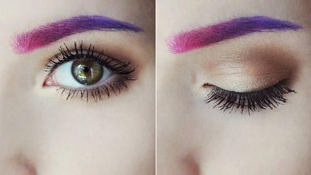 szemöldök, szívárvány színű szemöldök, eyebrow, beauty, szépség, szexi szemöldök, szivárvány, szemöldökstyling