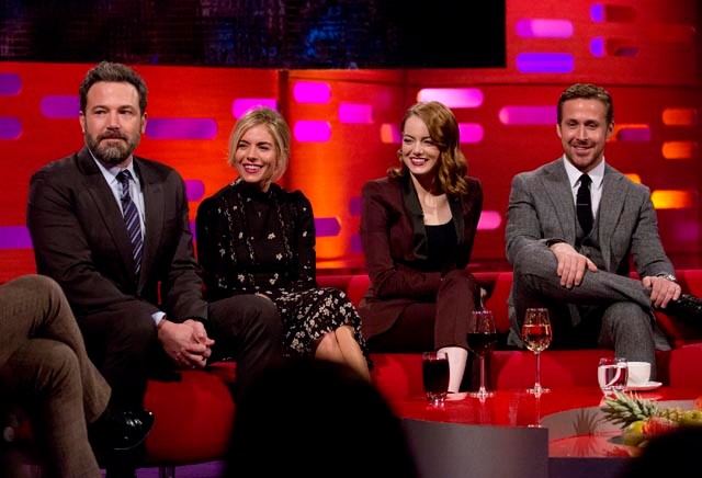 Emma Stone, Ryan Gosling, Ben Affleck, Sienna Miller London
