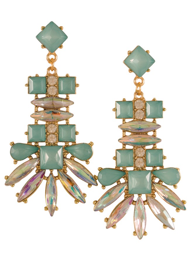 Zöld gyöngyös fülbevaló I AM 2990 Ft