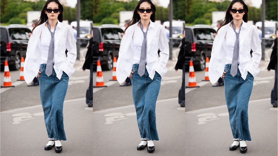 A divatrajongók hónapok óta hordják a maxi farmerszoknyát, ami azt bizonyítja, hogy ez egy tökéletes befektetés