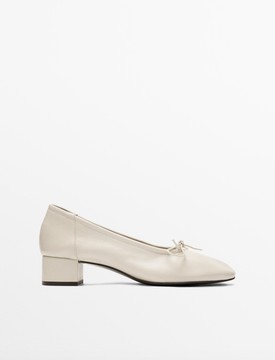 Bőr tömbsarkú cipő MASSIMO DUTTI 42 995 Ft