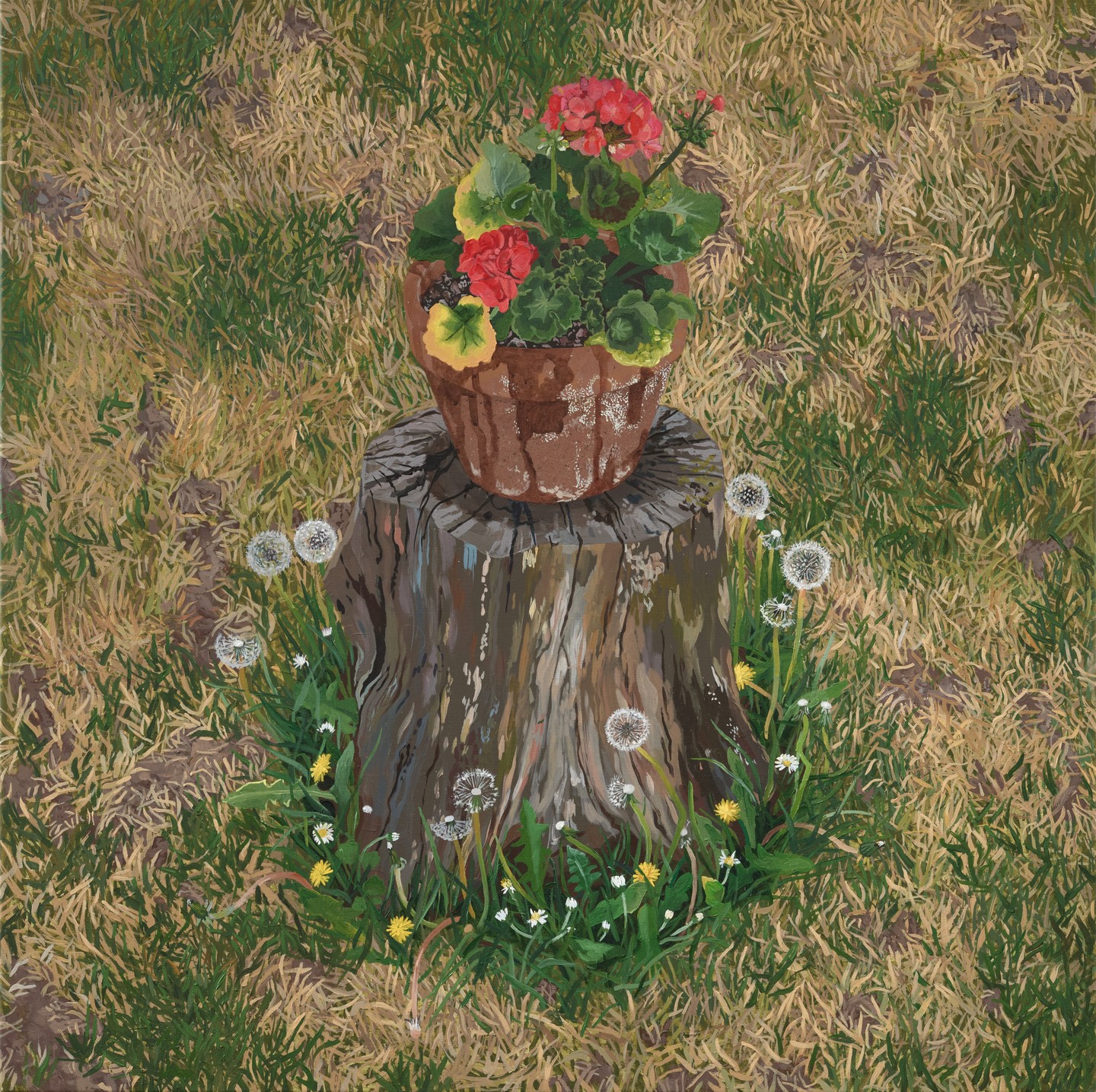 Hierarchia, akril, vászon, 100x100 cm, 2024