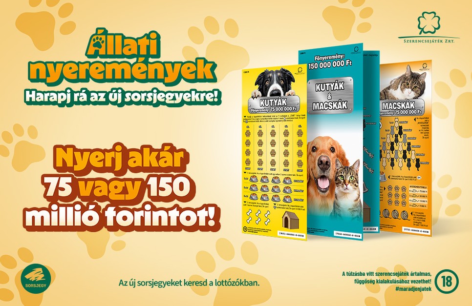 Kutyák és macskák sorsjegy