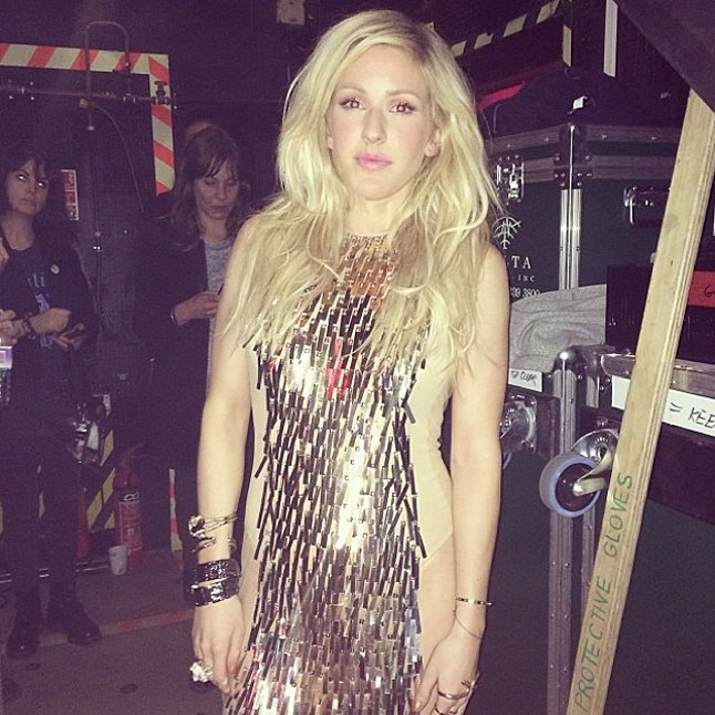 Ellie Goulding az angol X-Faktoros fellépése előtt.