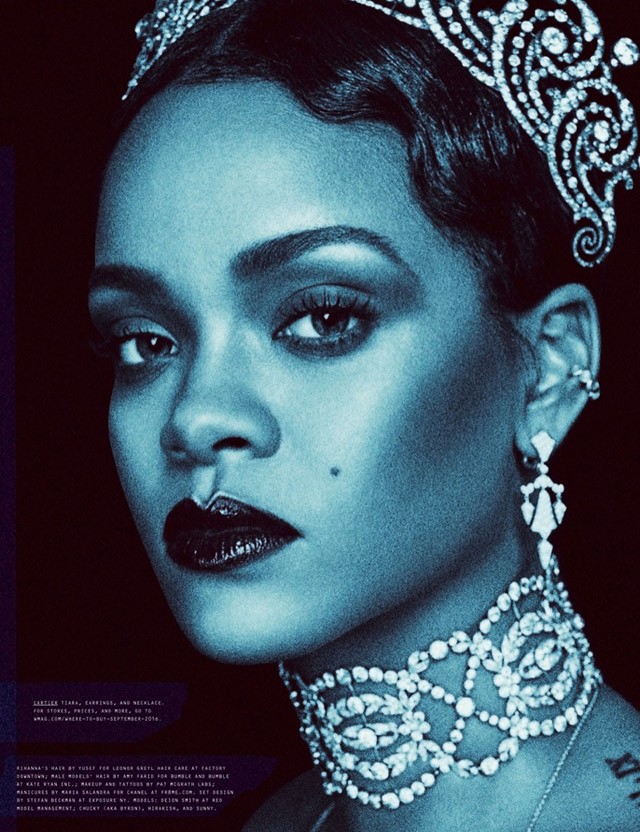 rihanna, w magazin, fotósorozat, steven klein, terry jones, pat mcgrath, riri