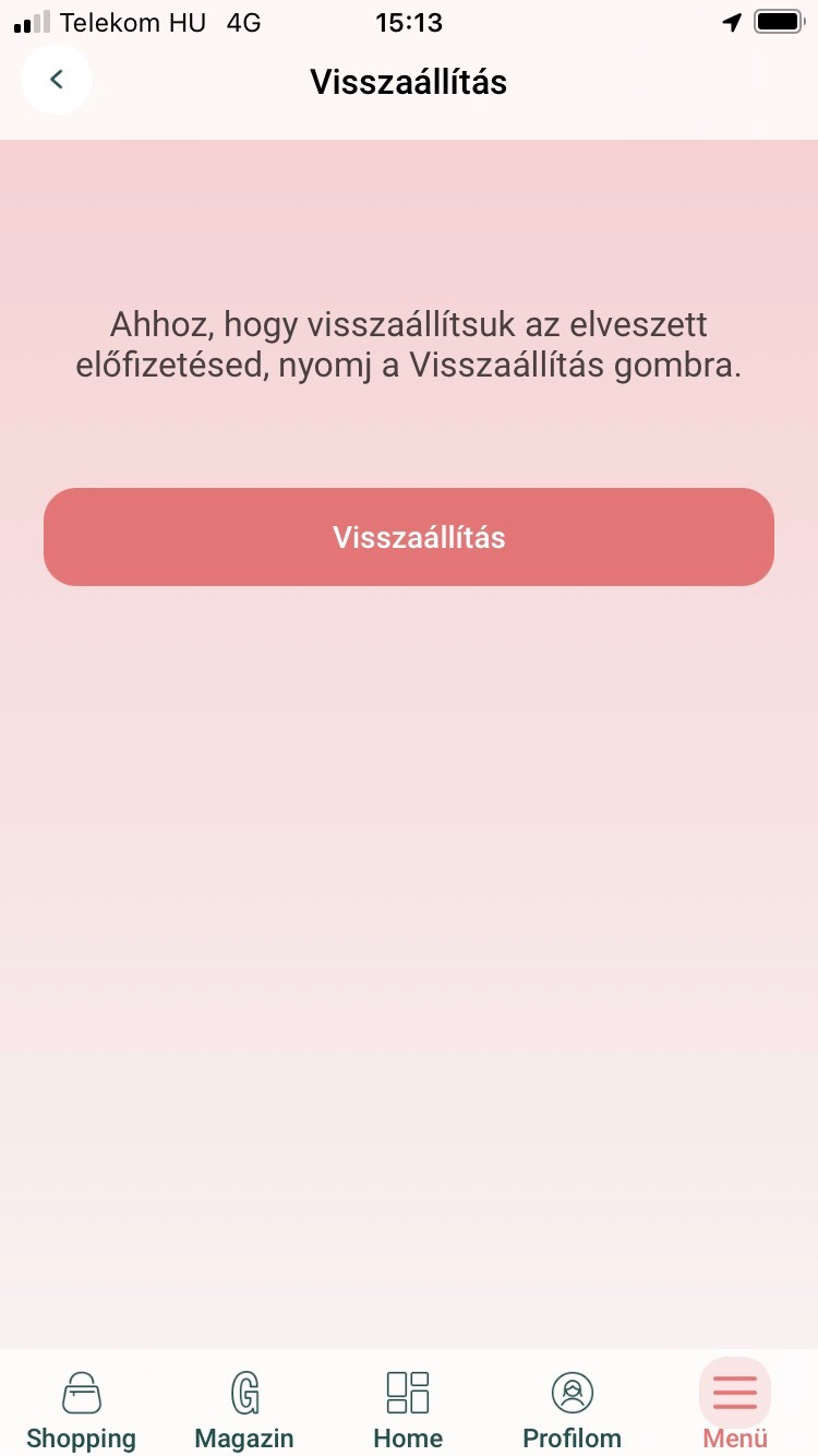 Apple Visszaállítás