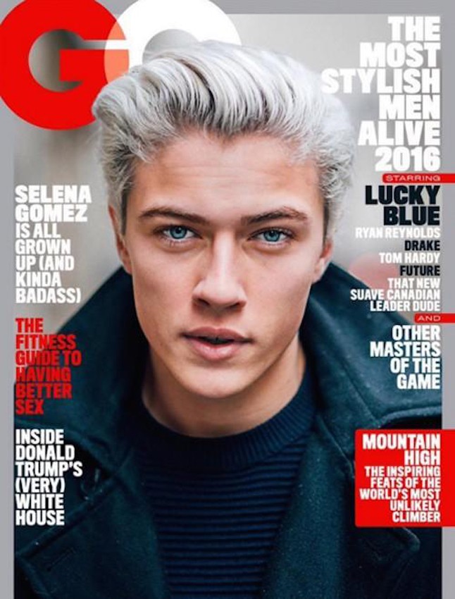 lucky blue smith, tommy hilfiger, címlap, vogue, gq magazin, férfi modell, 17 éves modell