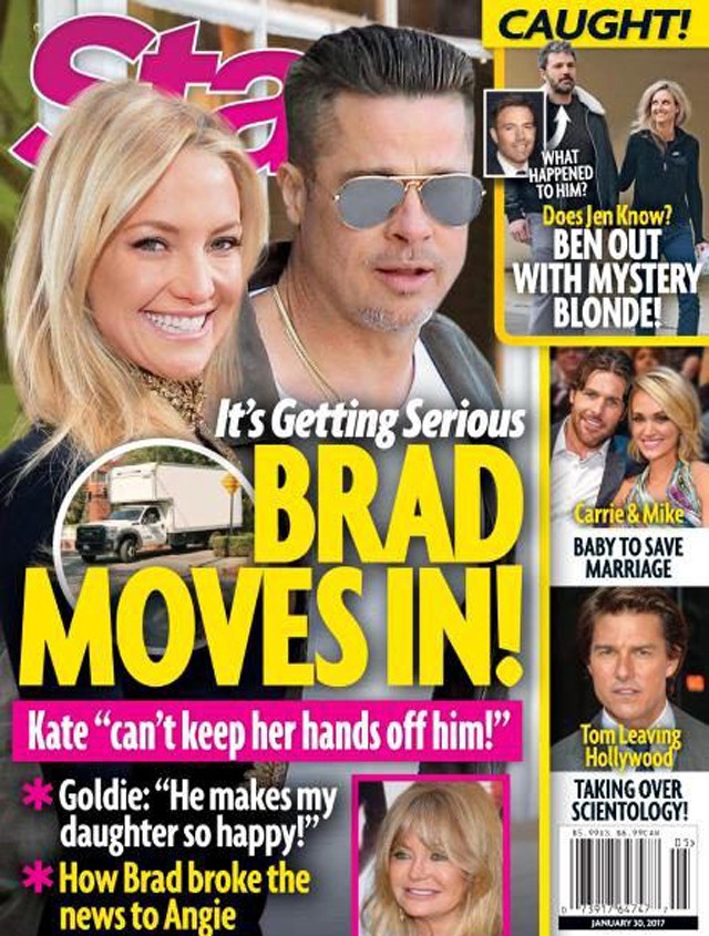 Kate Hudson és Brad Pitt összeköltözéséről tudósító címlap még januárból