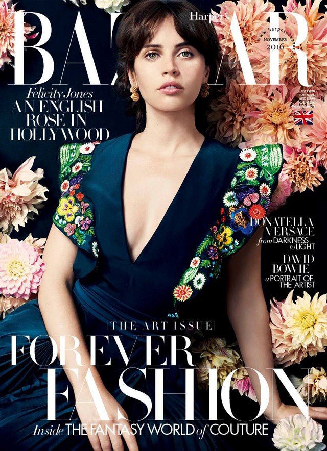 felicity jones, inferno, a mindenseg elmélete, oscar dij, harpers bazaar