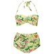Virágos, magas derekú bikini F&F 5490 Ft