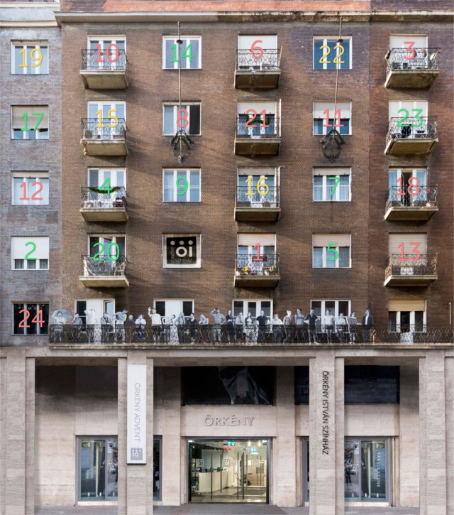 Nem fogsz hinni a szemednek! Egy egész lakótömböt alakítottak át karácsonyi naptárrá Budapesten