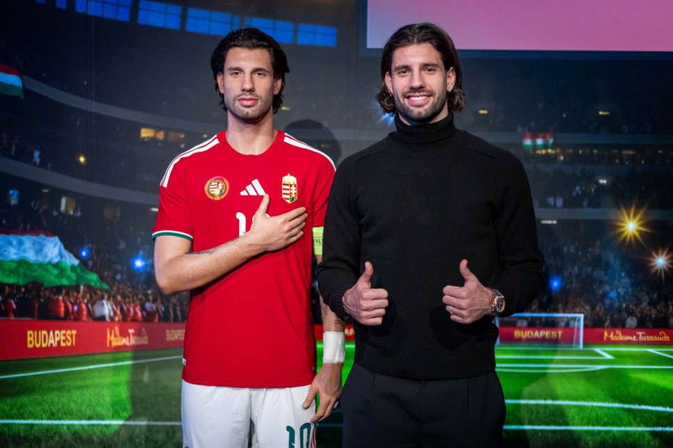 Szoboszlai Dominik viaszszobra a Madame Tussauds Budapest produkcióban