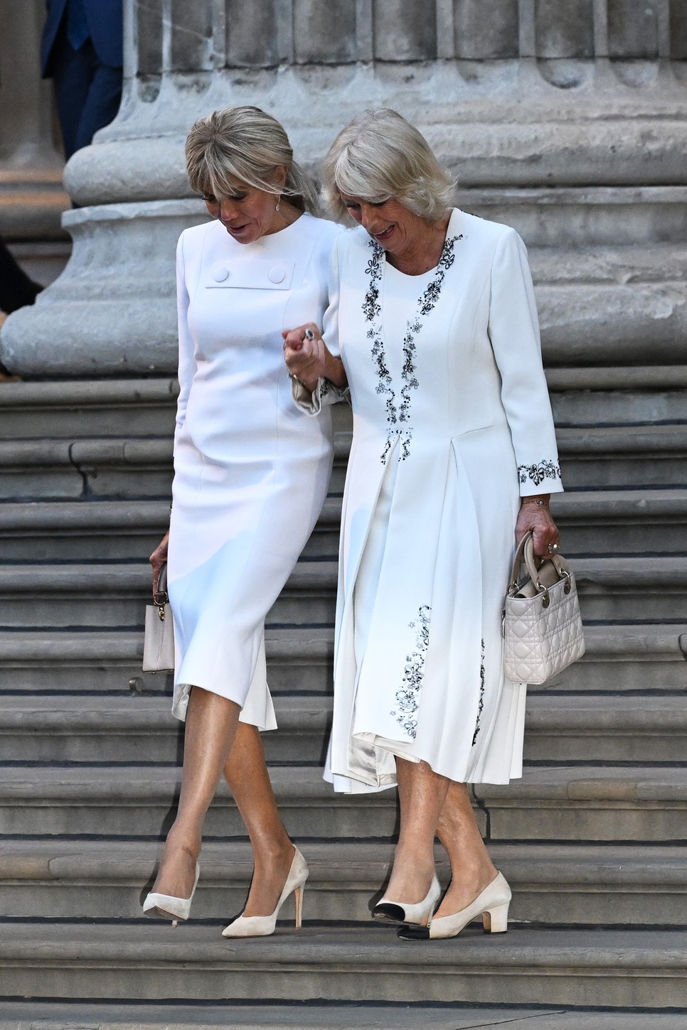 King Charles III And Queen Camilla View The Bayeux Tapestry Exhibition
