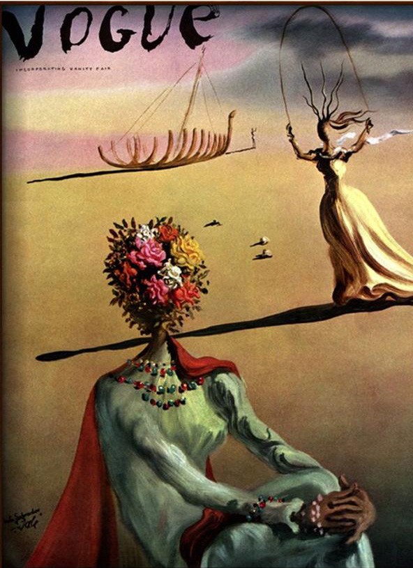  Az első Salvador Dali által készített Vogue címlap, 1938-ból